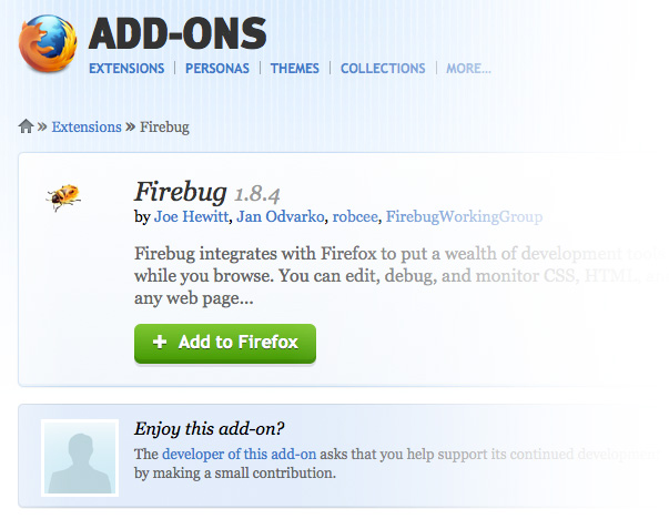 get the Firebug add-on