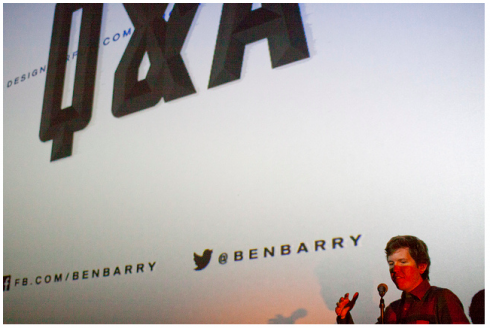 Ben Barry at Sundance Cinemas, photo courtesy of John Luu via the Houston AIGA Chapter Flickr page.